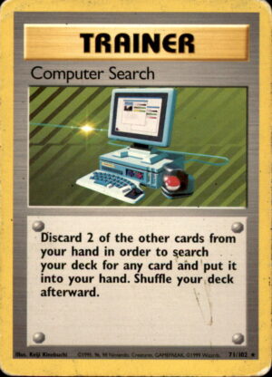 Pokemon Base Set Unlimited Computer Search 71/102 RARE HP