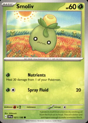 Pokemon Scarlet & Violet Smoliv 021/198 COMMON NM