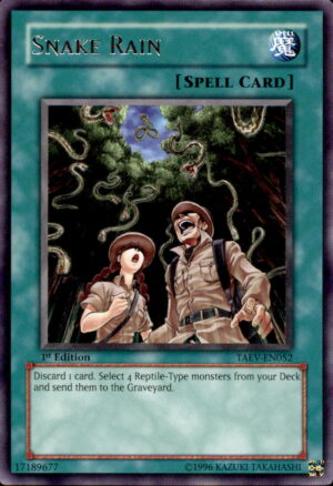 Yu-Gi-Oh Tactical Evolution Snake Rain TAEV-EN052 RARE 1ST EDITION LP