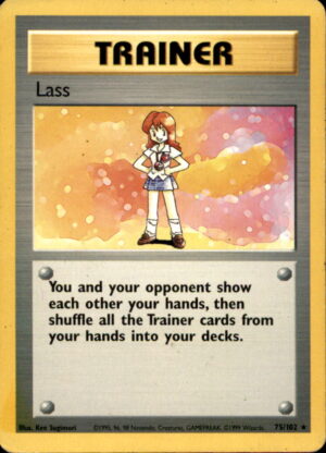 Pokemon Base Set Unlimited Lass 75/102 RARE MP-