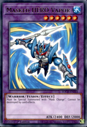 Yu-Gi-Oh Toon Chaos Masked HERO Vapor TOCH-EN044 RARE 1ST EDITION LP