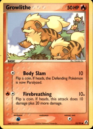 Pokemon Legend Maker Growlithe 55/92 COMMON LP
