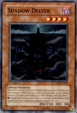 Yu-Gi-Oh Tactical Evolution Shadow Delver TAEV-EN027 1ST EDITION COMMON LP