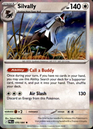 Pokemon Pitch Black Silvally 070/084 HOLO RARE NM