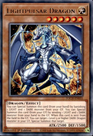 Yu-Gi-Oh Toon Chaos Lightpulsar Dragon TOCH-EN031 RARE 1ST EDITION LP