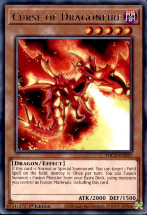 Yu-Gi-Oh Toon Chaos Curse of Dragonfire TOCH-EN037 RARE 1ST EDITION LP