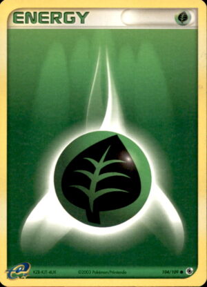 Pokemon Ruby & Sapphire Grass Energy 104/109 COMMON LP