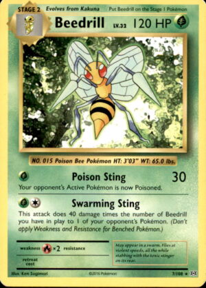 Pokemon Evolutions Beedrill 7/108 RARE MP