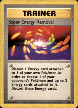 Pokemon Base Set Unlimited Super Energy Removal 79/102 RARE HP