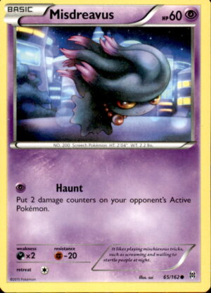Pokemon BREAKthrough Misdreavus 65/162 COMMON LP