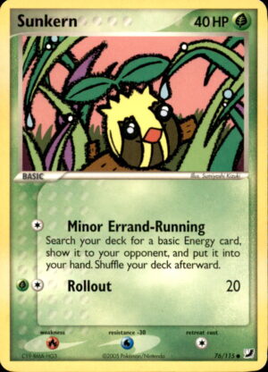 Pokemon Unseen Forces Sunkern 76/115 COMMON LP