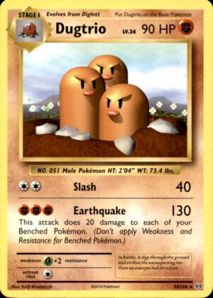 Pokemon Evolutions Dugtrio 56/108 RARE MP