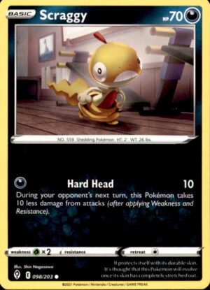 Pokemon Evolving Skies Scraggy 098/203 COMMON LP