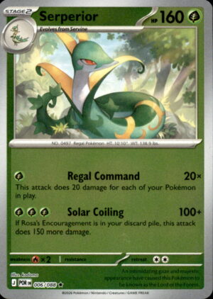 Pokemon Perfect Order Serperior 006/088 REVERSE HOLO RARE NM