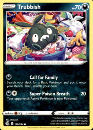 Pokemon Fusion Strike Trubbish 168/264 COMMON NM