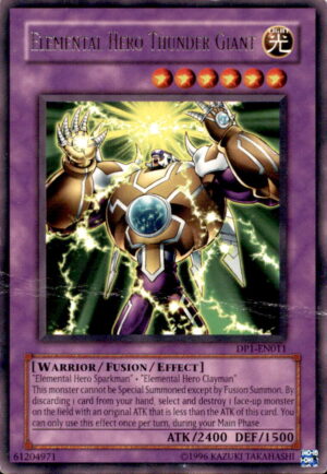 Yu-Gi-Oh Duelist Pack 1: Elemental Hero Thunder Giant DP1-EN011 UNLIMITED HP