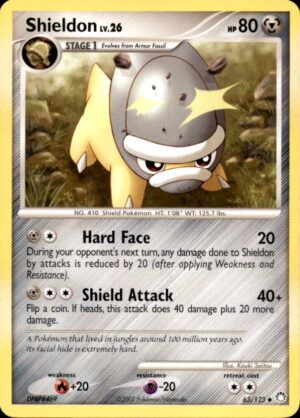 Pokemon Mysterious Treasures Shieldon 63/123 UNCOMMON LP