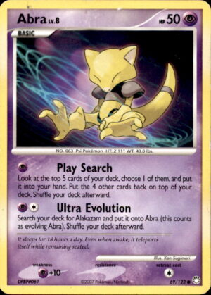 Pokemon Mysterious Treasures Abra 69/123 COMMON MP