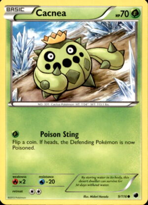 Pokemon Plasma Freeze Cacnea 9/116 COMMON LP
