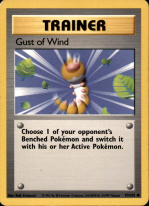 Pokemon Base Set Unlimited Gust of Wind 93/102 COMMON LP