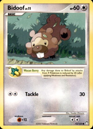 Pokemon Mysterious Treasures Bidoof 73/123 COMMON LP