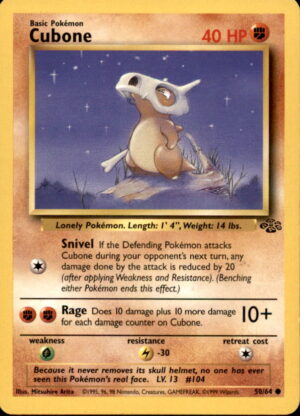 Pokemon Jungle Cubone 50/64 UNLIMITED COMMON LP