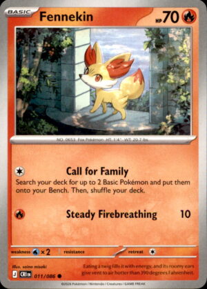 Pokemon Chaos Rising Fennekin 011/086 COMMON NM