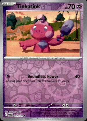 Pokemon Paradox Rift Tinkatink 083/182 COMMON REVERSE HOLO NM