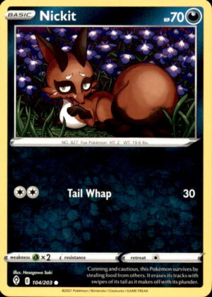 Pokemon Evolving Skies Nickit 104/203 COMMON LP