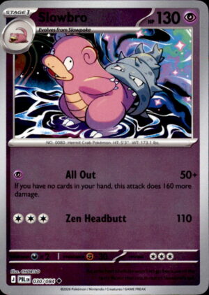 Pokemon Pitch Black Slowbro 030/084 REVERSE HOLO UNCOMMON NM