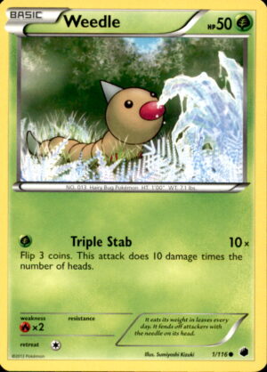 Pokemon Plasma Freeze Weedle 1/116 COMMON LP