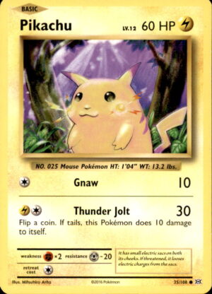 Pokemon Evolutions Pikachu 35/108 COMMON LP