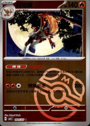 Pokemon Gem Pack Volume 4 Infernape 09 05/07 Chinese NM