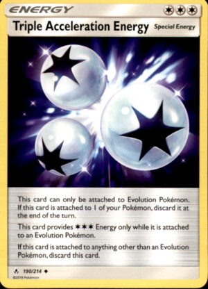 Pokemon Unbroken Bonds Triple Acceleration Energy 190/214 UNCOMMON NM