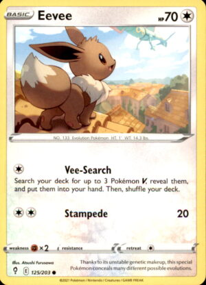 Pokemon Evolving Skies Eevee 125/203 COMMON LP