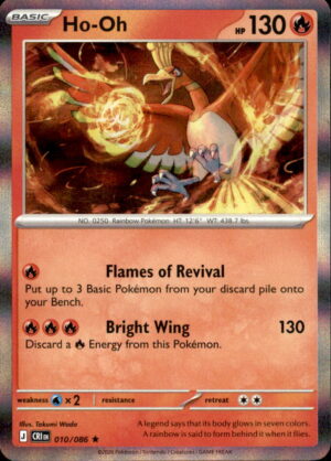 Pokemon Chaos Rising Ho-Oh 010/086 HOLO RARE NM