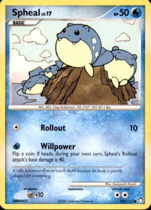 Pokemon Mysterious Treasures Spheal 102/123 COMMON LP