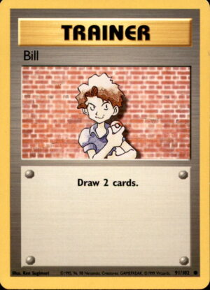 Pokemon Base Set Unlimited Bill 91/102 COMMON LP