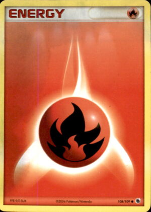 Pokemon Ruby & Sapphire Fire Energy 108/109 COMMON MP