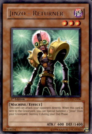 Yu-Gi-Oh Light of Destruction Jinzo - Returner LODT-EN006 RARE 1ST EDITION LP
