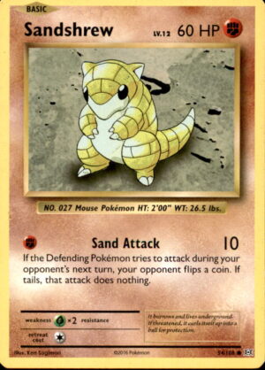 Pokemon Evolutions Sandshrew 54/108 COMMON MP