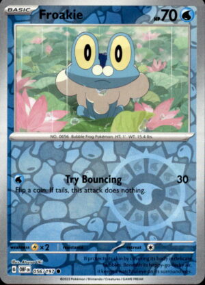 Pokemon Obsidian Flames Froakie 056/197 COMMON REVERSE HOLO NM