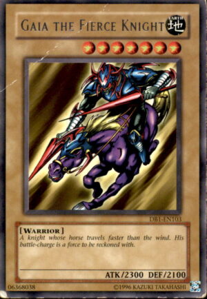 Yu-Gi-Oh Dark Beginning 1 Gaia The Fierce Knight DB1-EN103 RARE UNLIMITED HP