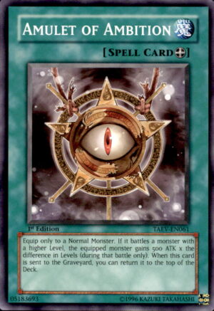 Yu-Gi-Oh Tactical Evolution Amulet of Ambition TAEV-EN061 1ST EDITION COMMON LP