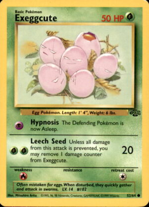 Pokemon Jungle Exeggcute 52/64 UNLIMITED COMMON LP