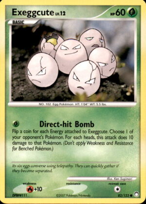 Pokemon Mysterious Treasures Exeggcute 82/123 COMMON LP