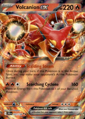 Pokemon Journey Together Volcanion ex 031/159 HOLO DOUBLE RARE NM