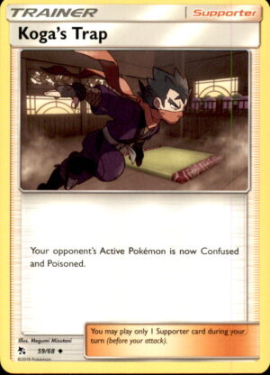 Pokemon Hidden Fates Koga's Trap 59/68 UNCOMMON NM