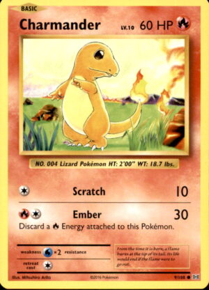 Pokemon Evolutions Charmander 9/108 COMMON LP