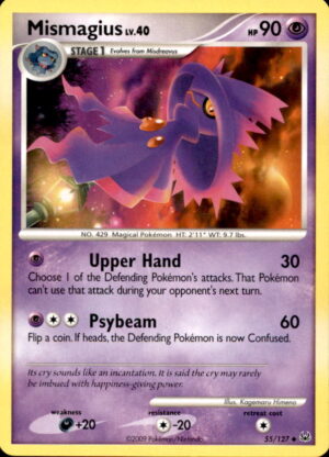 Pokemon Platinum Mismagius 55/127 UNCOMMON LP